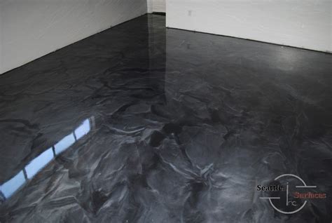 With leggari you can time for a floor remodel? Designer Metallic Epoxy Basement Floor - Modern - seattle ...