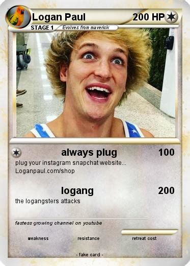 We did not find results for: Pokémon Logan Paul 3 3 - always plug - My Pokemon Card