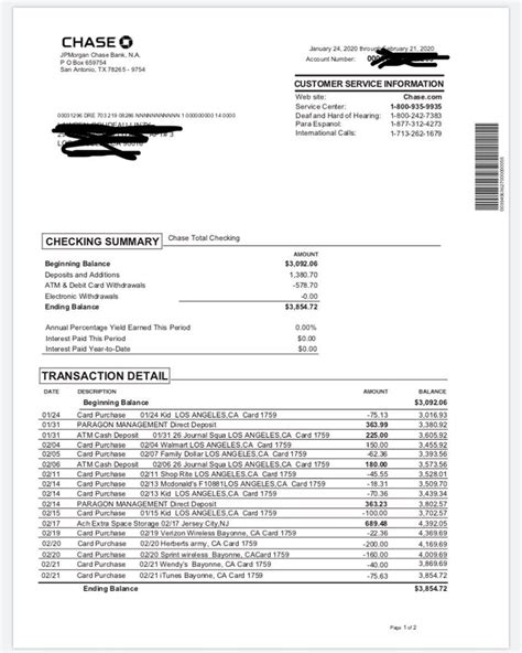 Create Fake Chase Bank Statement Template Universejes