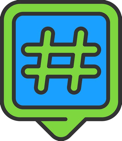 Hashtags Vector Icon Design 16454691 Vector Art At Vecteezy