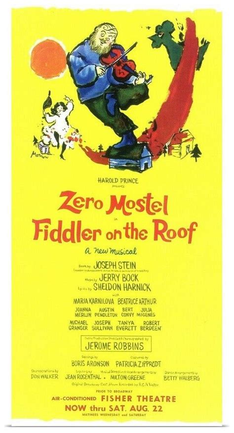 Buy Fiddler On The Roof Broadway 1964 Poster Print Online At Low