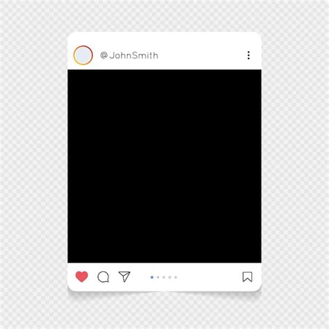 Premium Vector Instagram Post Frame With Shadow On A Transparent