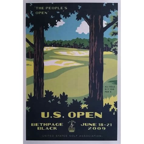 Original Poster Us Open Golf Usga Bethpage Black June 18 21 2009 Lee