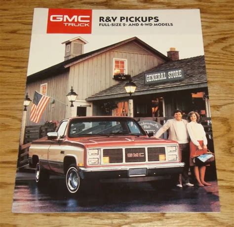 Original 1987 Gmc Randv Pickup Sales Brochure 87 Sierra 4wd 1500 Picclick