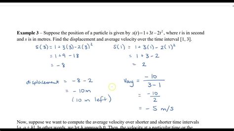 Calculus - Sec 2.1 Average and Instantaneous Velocity - YouTube