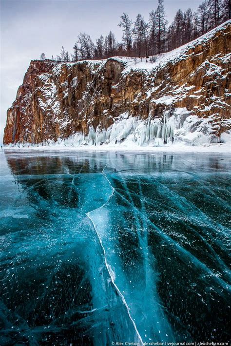 Beautiful Ice Of Baikal Lake Russia Озеро байкал Живописные пейзажи