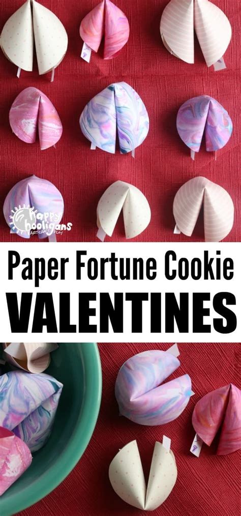 Valentines Paper Fortune Cookies For Kids To Make Valentines For Kids