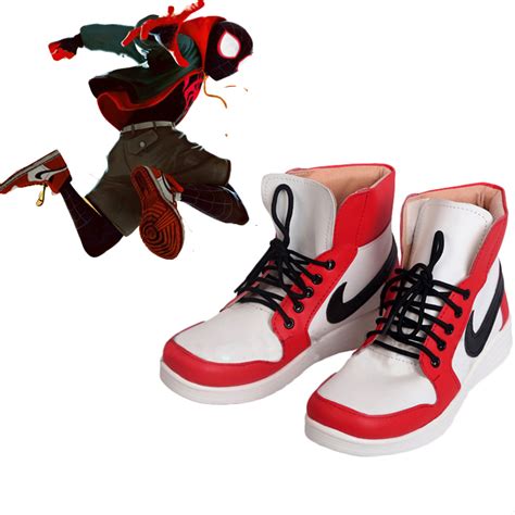 Movie Spider Man Into The Spider Verse Miles Morales Cosplay Shoes