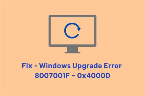 How To Fix Windows Upgrade Error F X D
