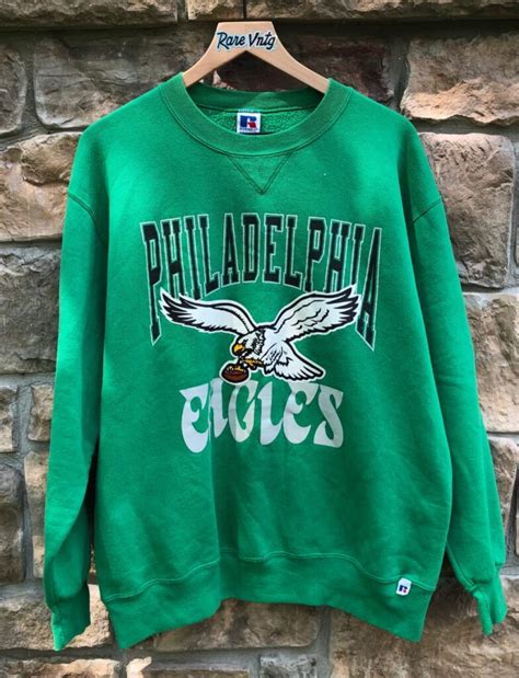 90s Philadelphia Eagles Russell Nfl Crewneck Sweatshirt Size Largexl