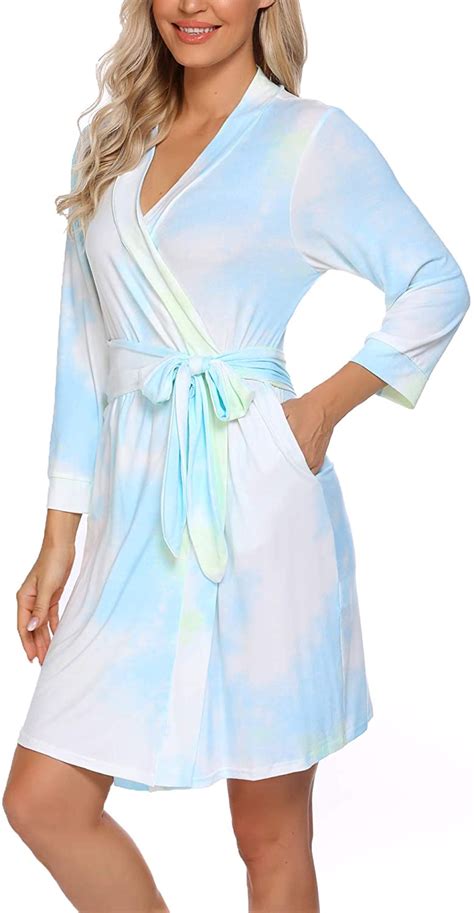 hotouch women kimono robes cotton lightweight robe short knit bathrobe soft slee ebay