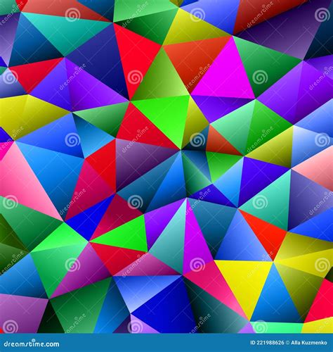 Polygonal Rainbow Mosaic Background Abstract Low Poly Vector