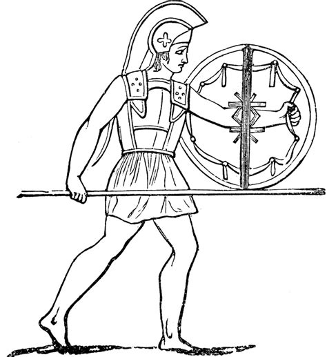 Spartan Ancient Greece Coloring Page