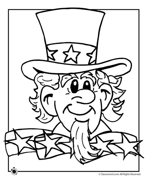 Uncle Sam Coloring Sheet Coloring Pages