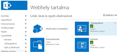 A Sharepoint Webhely Navigációs Elemeinek Testreszabása A Microsoft
