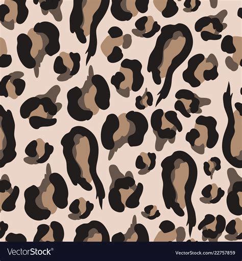 Seamless Pattern With Leopard Skin Royalty Free Vector Image