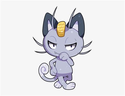 Shiny Meowth Pokemon Go Free Transparent Png Download Pngkey
