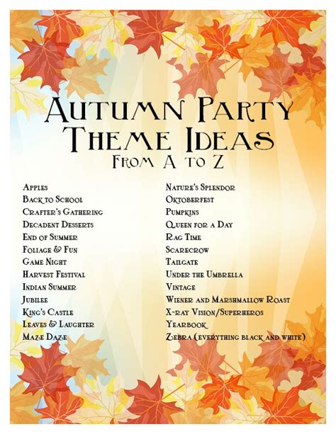 Autumn Party Ideas Autumn Tea Party Fall Harvest Party Autumn Theme Fall Party Themes Adult