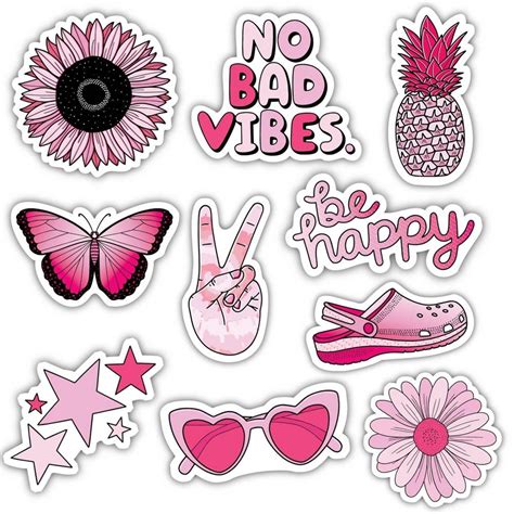 Big Moods Aesthetic Sticker Pack 10pc Pink In 2021 Aesthetic