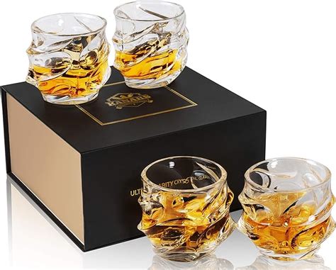Kanars Whiskey Glasses Set No Lead Crystal Whisky Glass 300 Ml For Cocktail Cognac Martini
