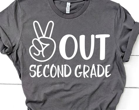 Peace Out Second Grade Svg Last Day Of School Svg Kids End Etsy