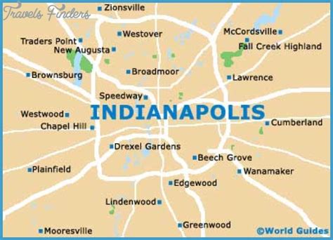 Indianapolis Map Tourist Attractions Travelsfinderscom