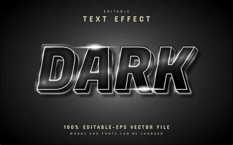 Premium Vector Dark Text Effect