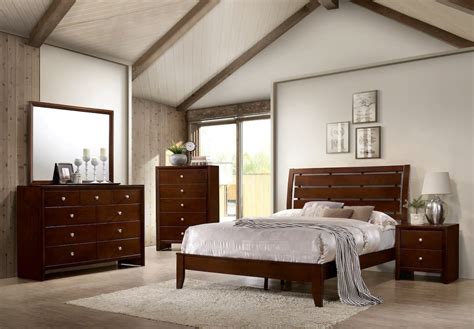 Serenity Merlot Wood Bedroom Set Kfrooms Free Delivery