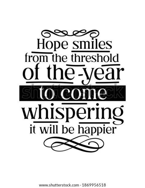 Hope Smiles Threshold Year Come Whispering Stock Vector Royalty Free 1869956518 Shutterstock