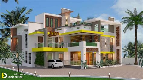 Modern Style Home Design And Plan For 3000 Square Feet Duplex House