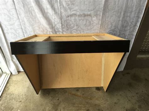 The sink base is 33. Building Surplus Pre-Finished Black ADA Sink Base Cabinet ...