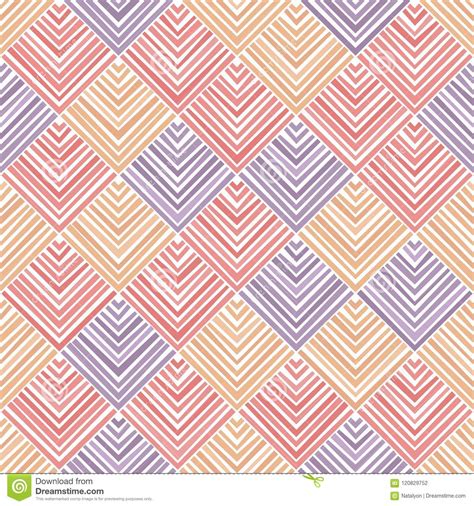 Striped Squares Pastel Colored Geometric Abstract Seamless Pattern