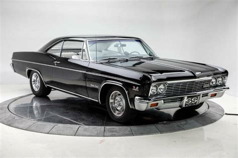 1966 Chevrolet Impala Ss 427425hp V8 Manual 4 Speed Coupe Black For