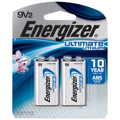 Energizer Ultimate Lithium 9 Volt Battery 2 Pack L522bp2 The Home Depot