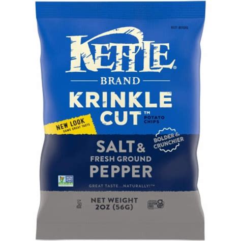 Kettle Krinkle Cut Salt And Fresh Ground Pepper Potato Chips 2 Oz