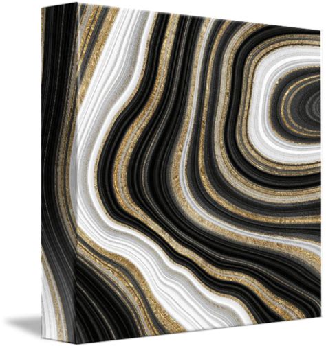 Gold And Black Agate Gemstone Canvas Print Art Pictures Gallery