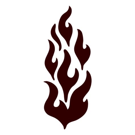 Fire isolated silhouette icon - Transparent PNG & SVG vector file png image