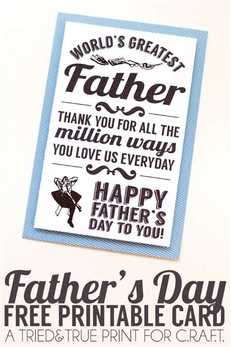 Father's Day Cards From Wife Free Printable
