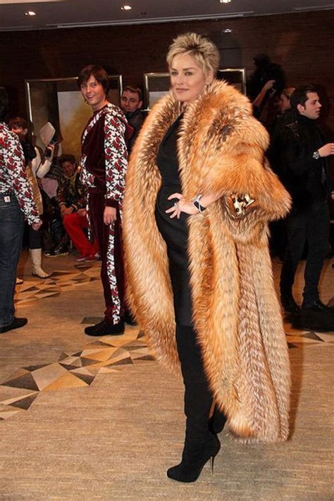 Size small, but runs a little big. Sharon Stone | Fur coats | Pinterest | Coats, Beautiful ...