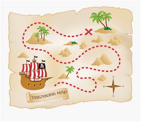 Treasure Map For Kids With Symbol