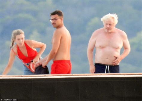 Boris Soaked Up The Sun Topless On Private Island Hopper During Greek Holiday Daily Mail Online