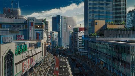 Anime Landscape Park City Urban Kimi No Na Wa Your Name Hd Wallpaper