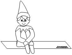 Modern outline elf logo concept on white backgr. 100 Day Activities All About Me