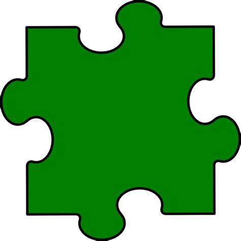Green Puzzle Piece Clip Art at Clker.com - vector clip art online, royalty free & public domain