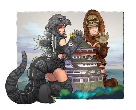 Rule 34 2girls Female Only Giantess Gijinka Godzilla Godzilla Series