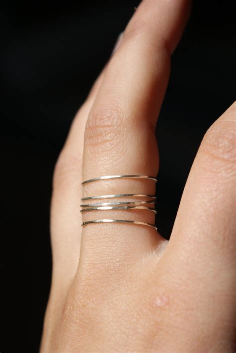 Sterling Silver Stacking Rings Set Of 5 By Hannahnaomi On Etsy 2400