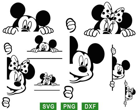 Disney Mickey Mouse Peeking Svg Mickey Mouse Curious Svg Inspire Uplift