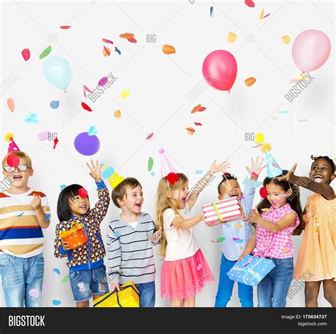 Group Kids Celebrate Image And Photo Free Trial Bigstock