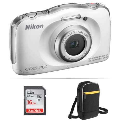 Nikon Coolpix S33 Digital Camera Basic Kit White Bandh Photo