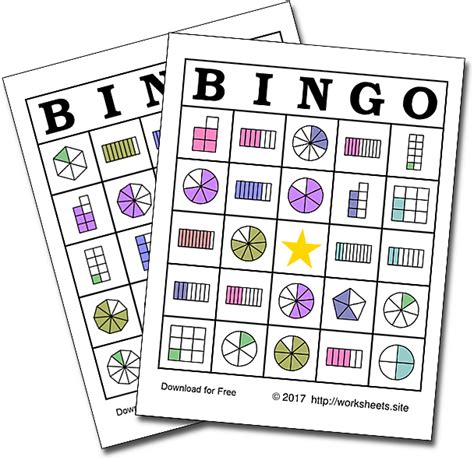 Fractions Bingo Cards Fraction Bingo Fraction Games Fractions